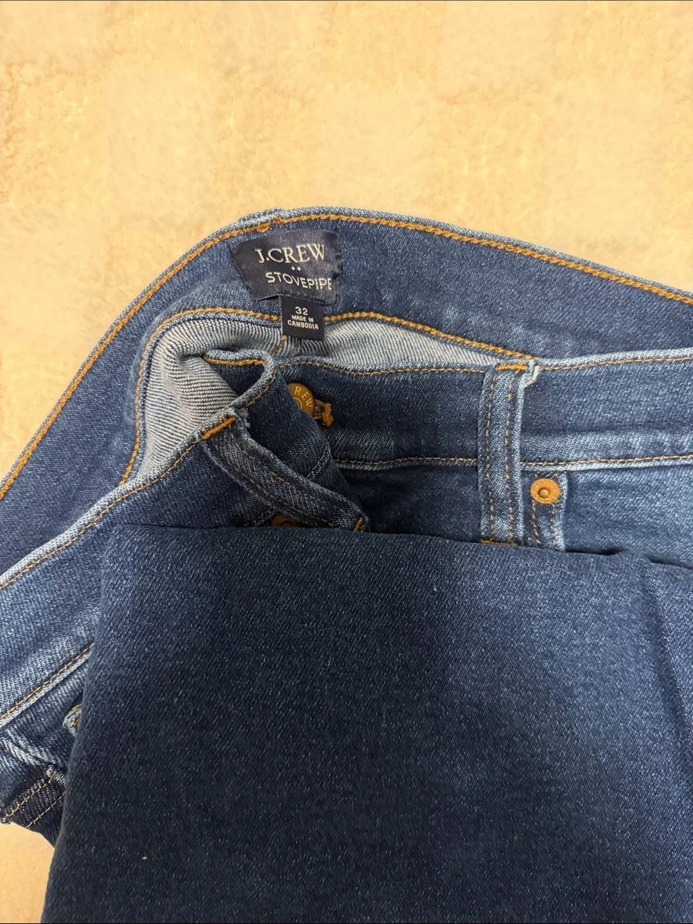 J. Crew Dark Blue Stovepipe Jeans